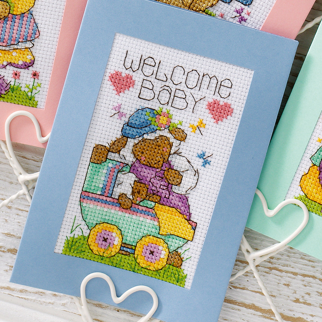 New Baby Animal Cards Cross Stitch PDF Patterns