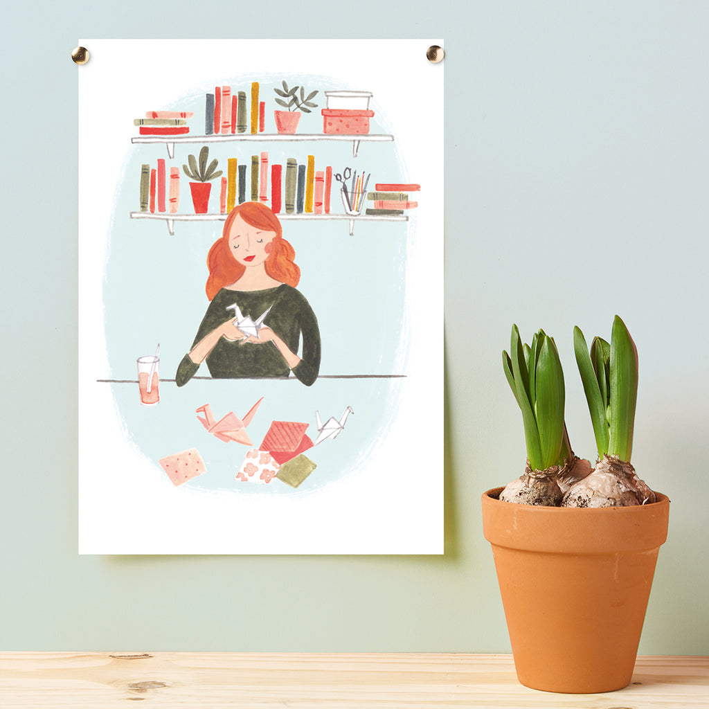 'Origami Time' Digital Art Print PDF by Emma Block
