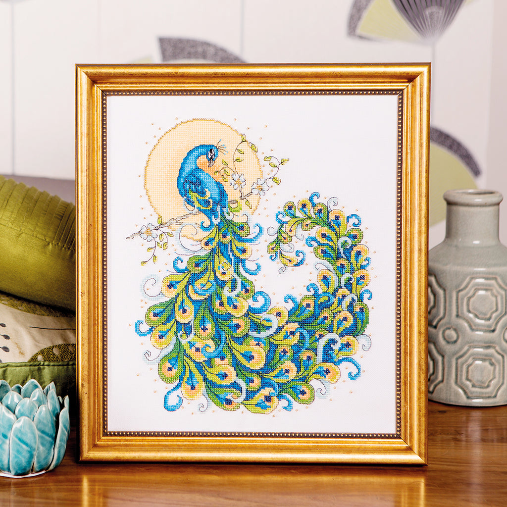 Elegant Peacock Cross Stitch PDF Pattern