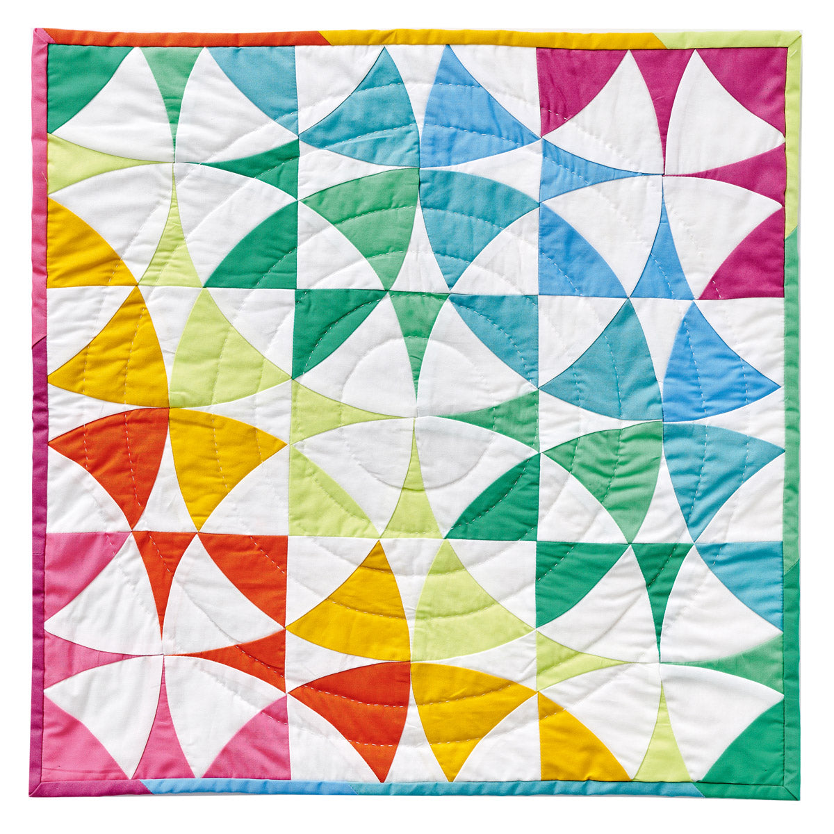 Rainbow Flow Mini Quilt Pattern PDF