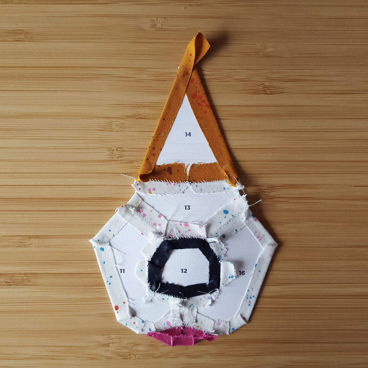 Red Panda EPP Quilt Block Pattern PDF
