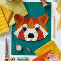 Red Panda EPP Quilt Block Pattern PDF
