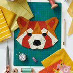 Red Panda EPP Quilt Block Pattern PDF