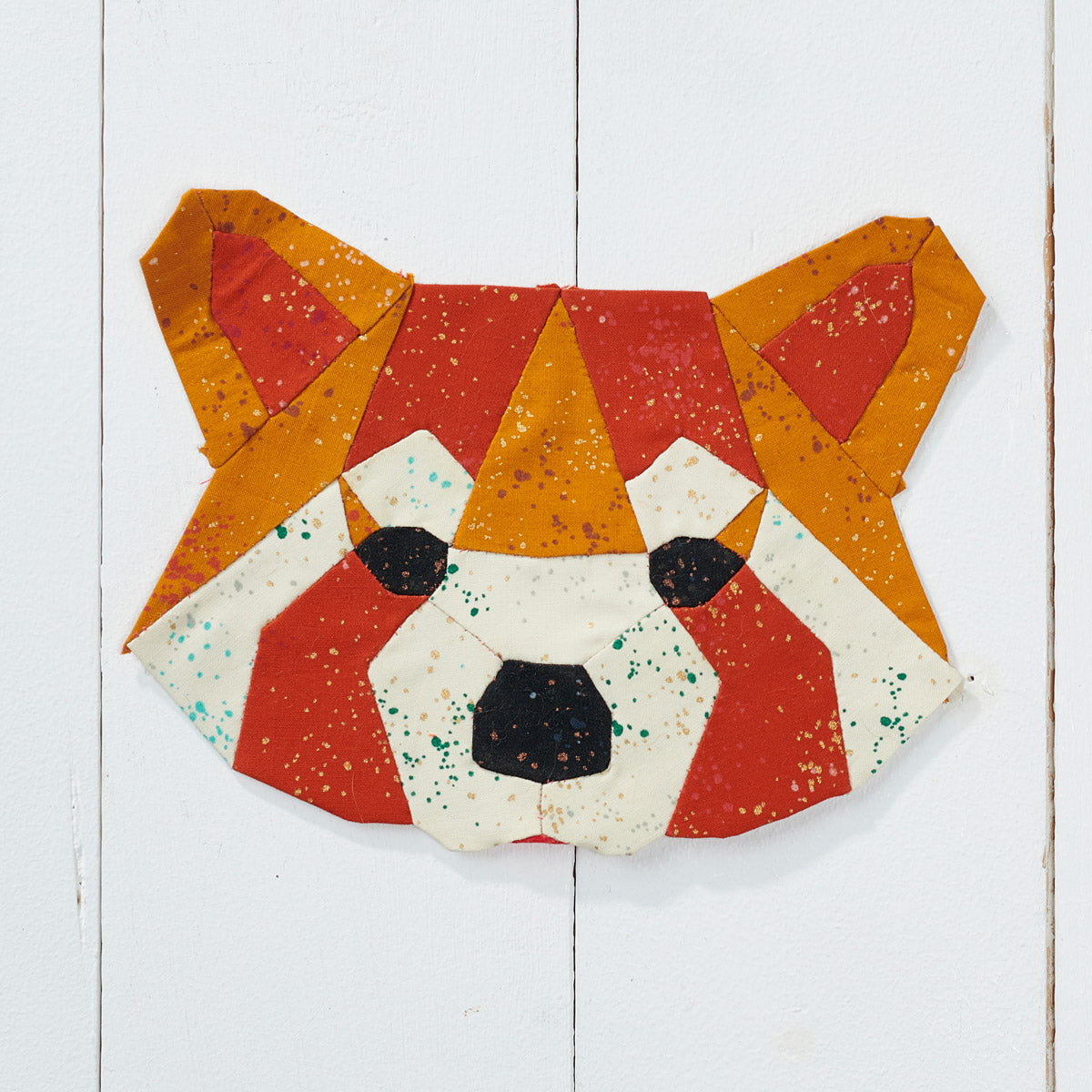 Red Panda EPP Quilt Block Pattern PDF