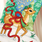 Reindeer Stocking Cross Stitch PDF Pattern