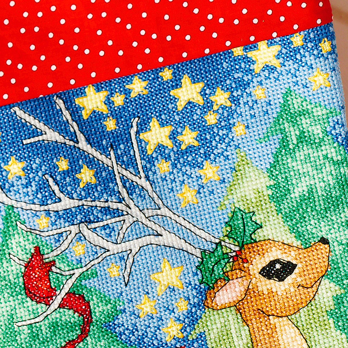 Reindeer Stocking Cross Stitch PDF Pattern