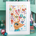Decorative Christmas Reindeer Cross Stitch Pattern PDF