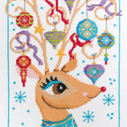 Decorative Christmas Reindeer Cross Stitch Pattern PDF