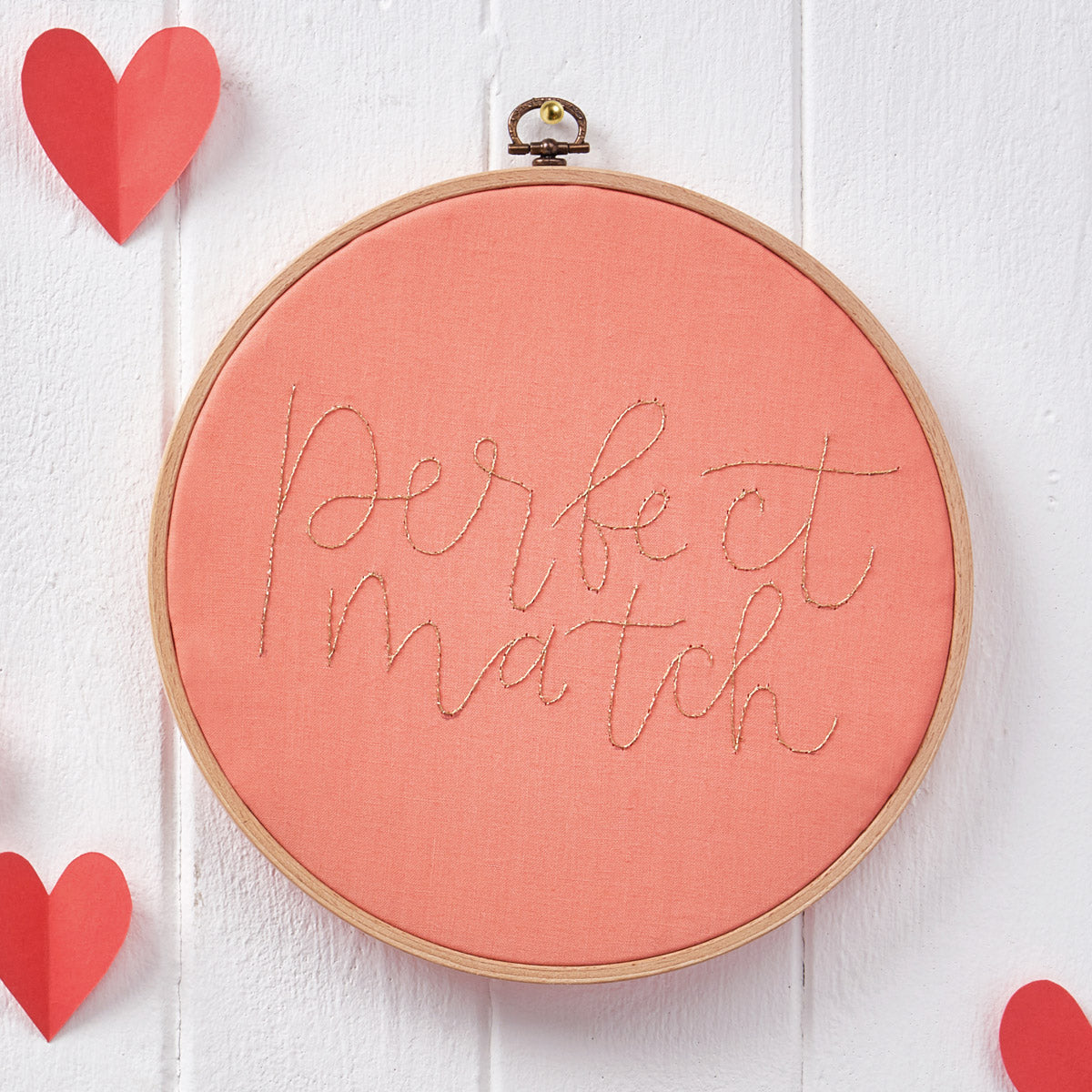 Romantic Text Hoop Embroidery Pattern PDF