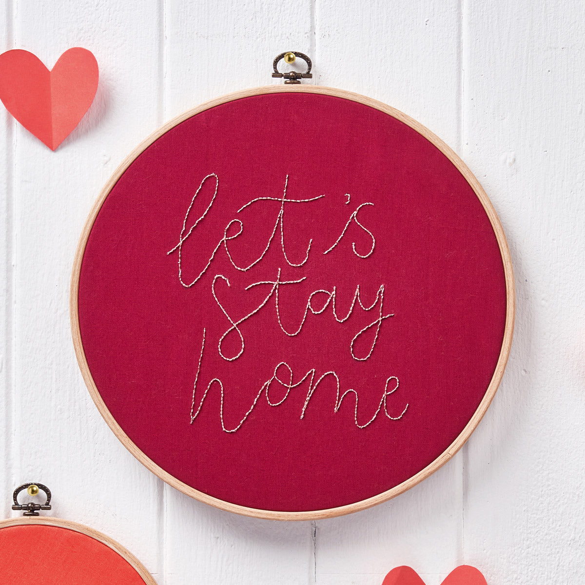 Romantic Text Hoop Embroidery Pattern PDF