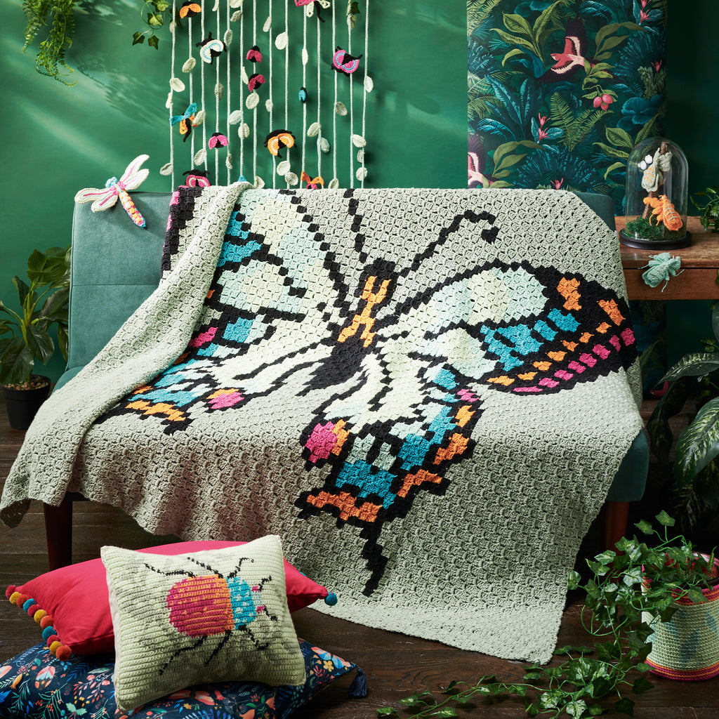 C2C Butterfly Blanket Pattern PDF