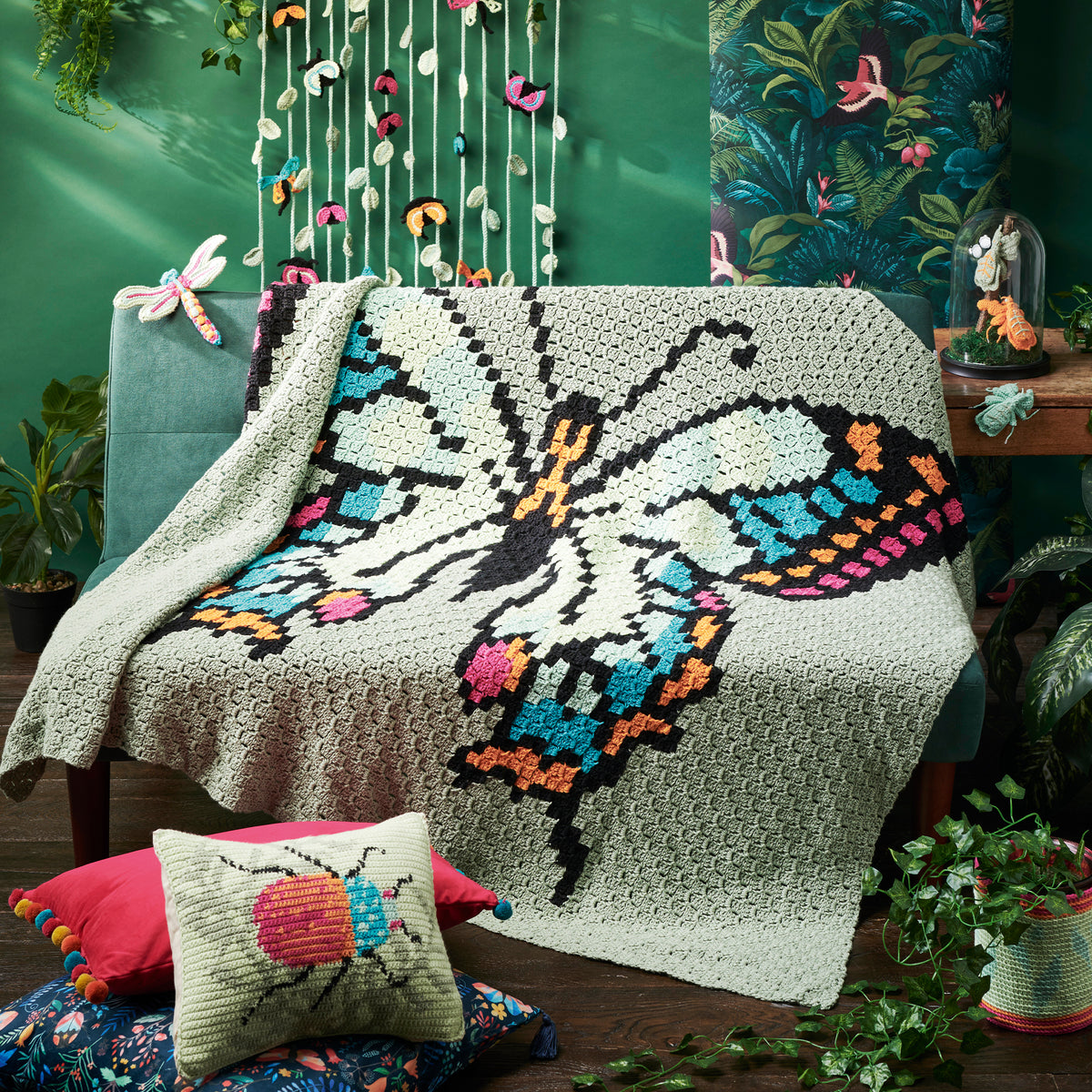 C2C Butterfly Blanket Pattern PDF