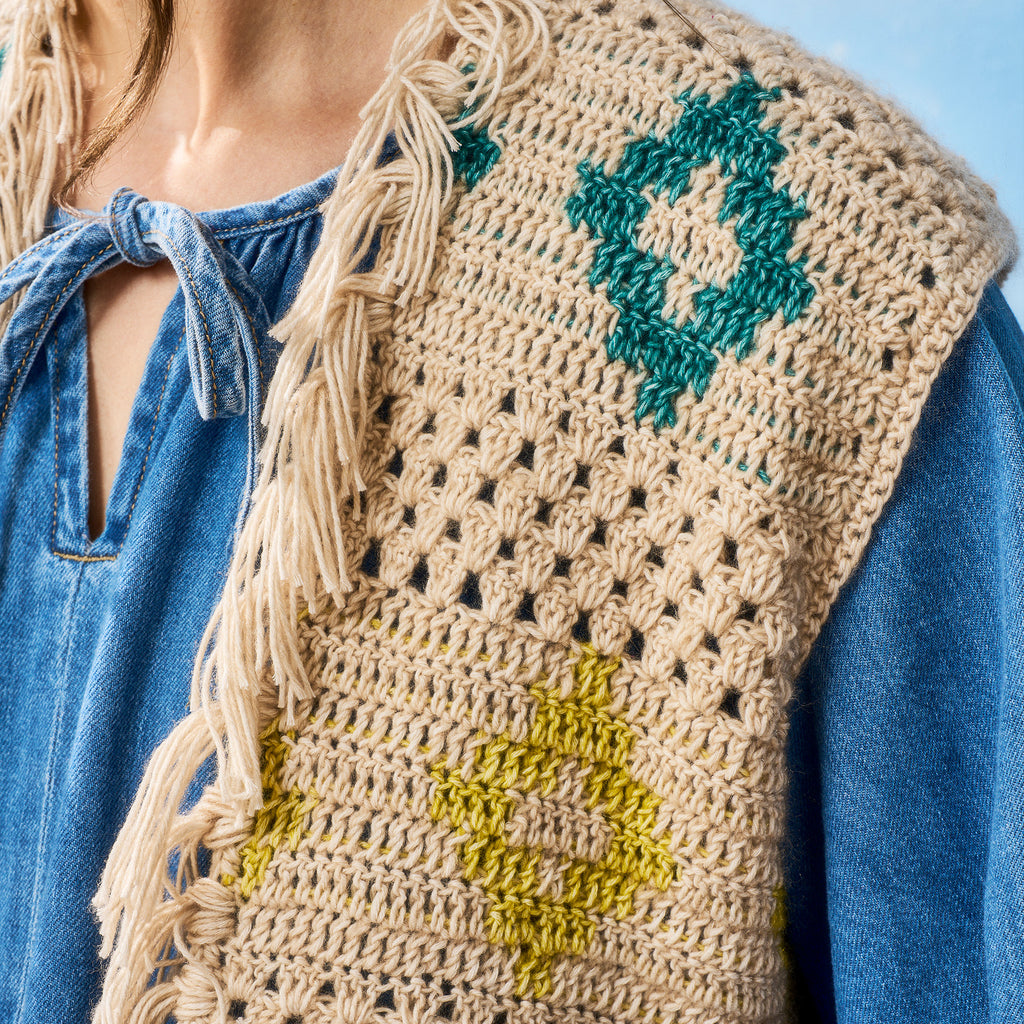 Rustic Ranch Waistcoat Crochet Pattern PDF