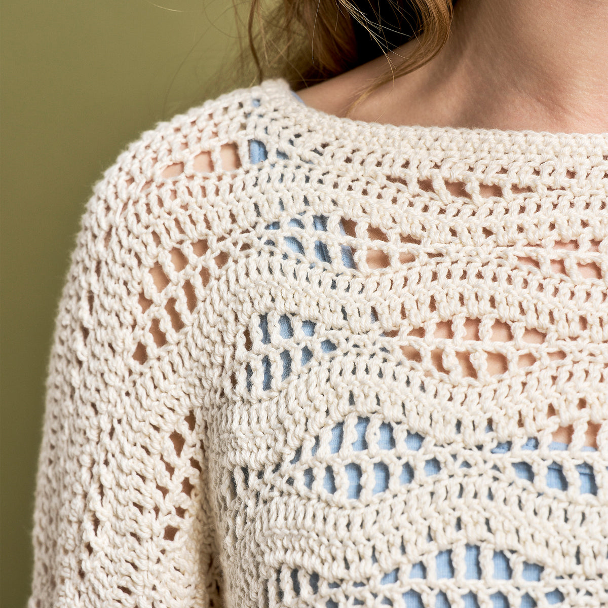 Wave Stitch Sweater Crochet Pattern PDF