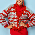 Chunky Check Crochet Cardigan Pattern PDF