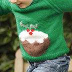 Kids' Christmas Pudding Jumper Knitting Pattern PDF