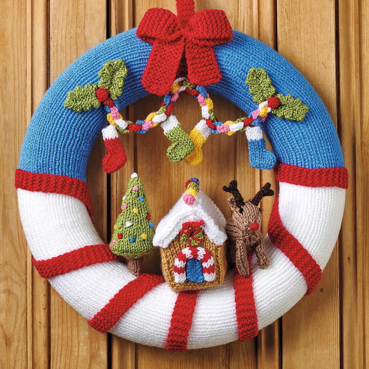 Christmas Wreath Knitting Pattern PDF