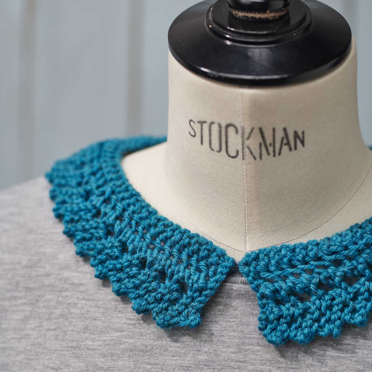 Lace Peter Pan Collar Knitting Pattern PDF