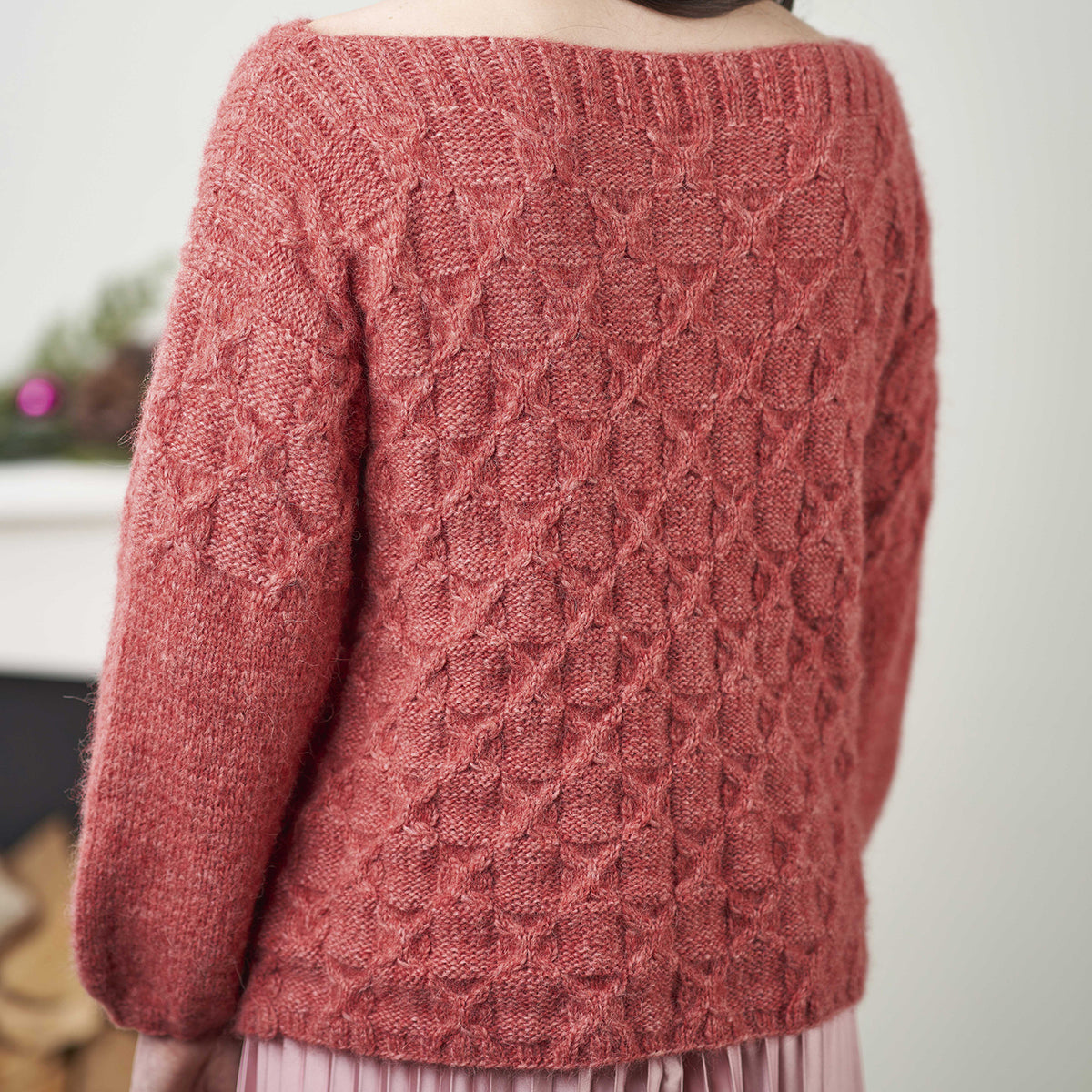 Lattice Stitch Jumper Knitting Pattern PDF