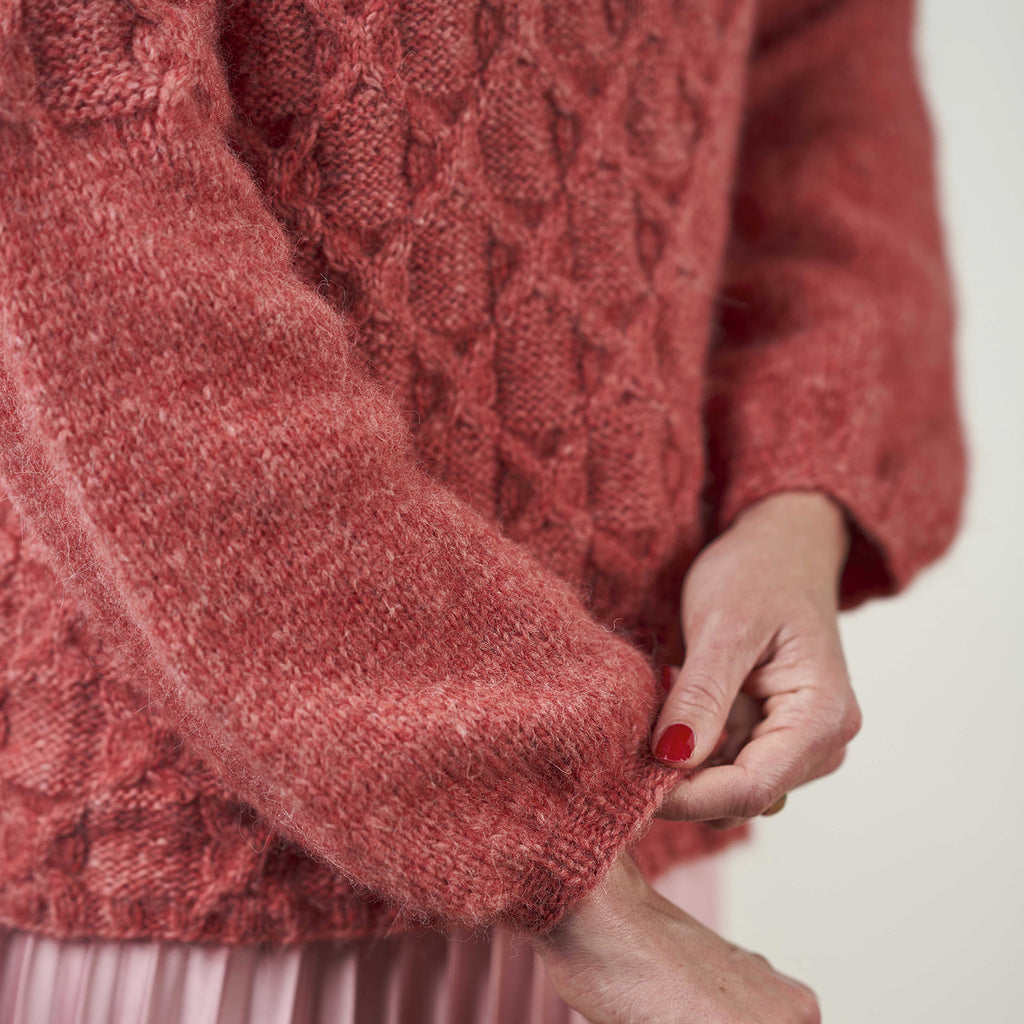 Lattice Stitch Jumper Knitting Pattern PDF