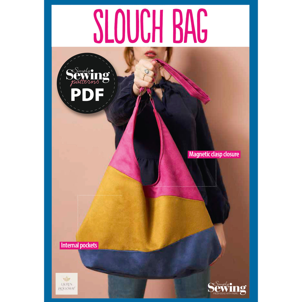 Slouch Tote Bag Sewing Pattern PDF