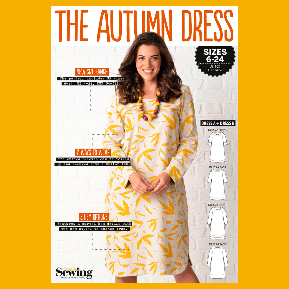 Autumn Dress Sewing Pattern PDF