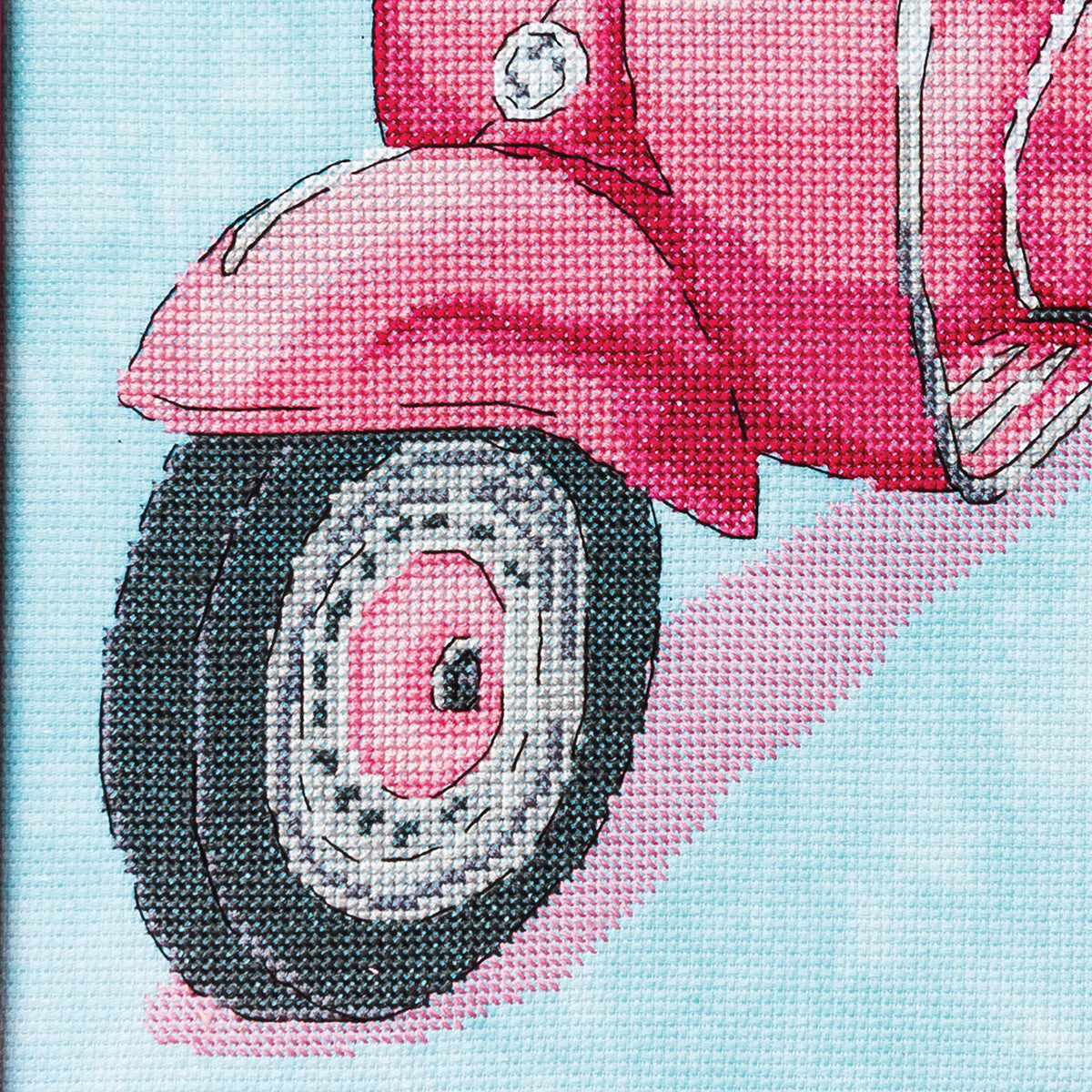 Retro Scooter Cross Stitch PDF Pattern