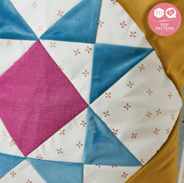 Velvet Patchwork Cushion Sewing Pattern PDF