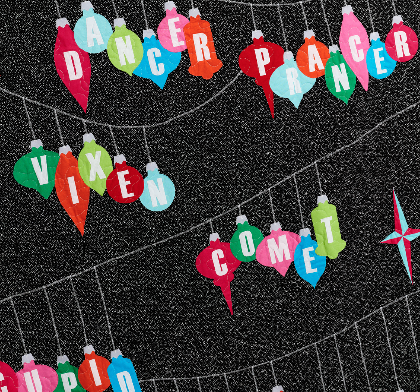 Reindeer Names Quilt Pattern