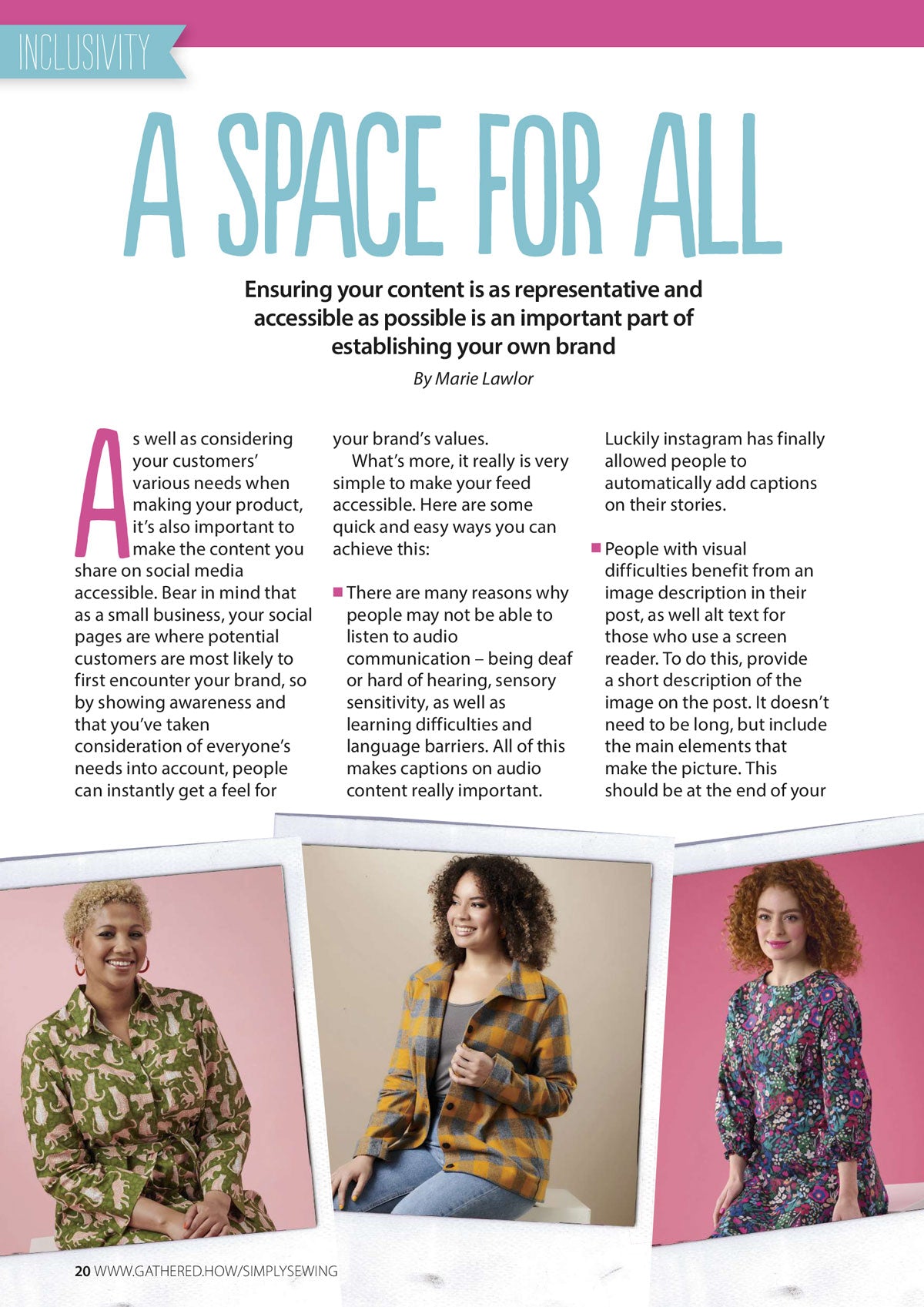 'Sew, Share, Sell' Special Edition PDF