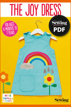 Children's Pinafore Rainbow Dress Sewing Pattern PDF