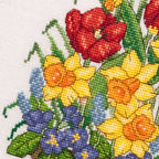 Spring Floral Barrel Cross Stitch PDF Pattern