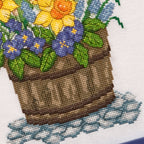 Spring Floral Barrel Cross Stitch PDF Pattern