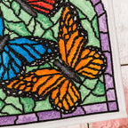 Stained Glass Butterflies Cross Stitch PDF Pattern