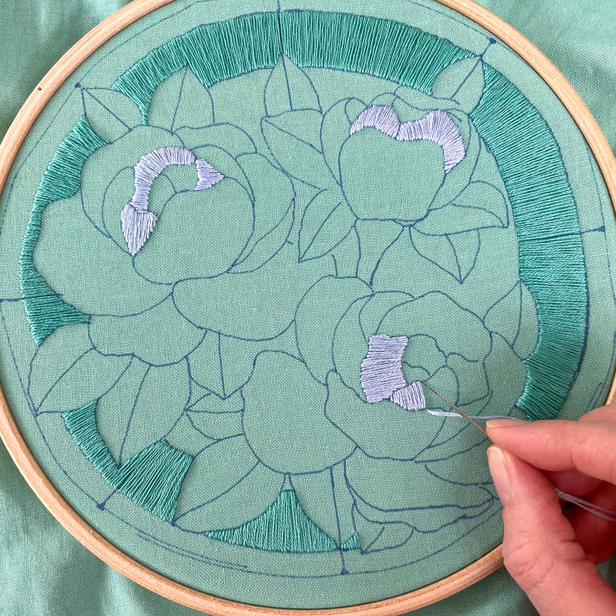 Stained Glass Window Embroidery Hoop Pattern PDF