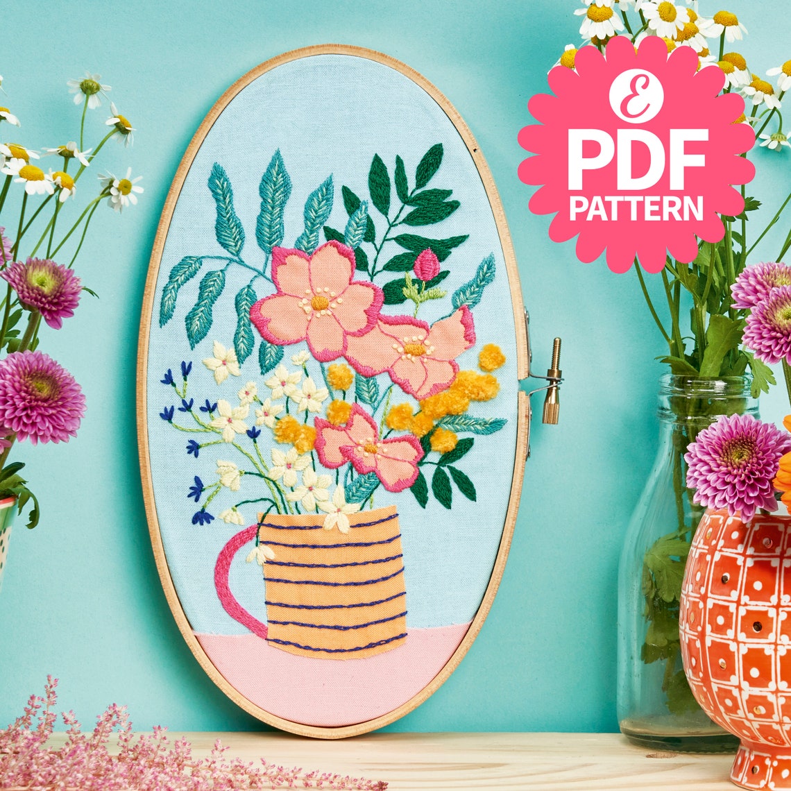 Spring embroidery designs – Gathered