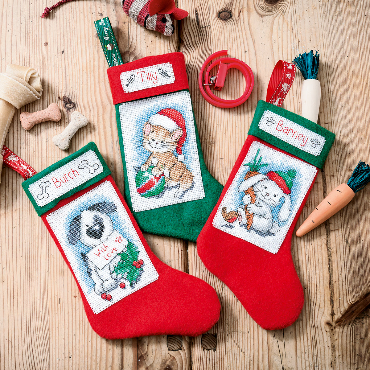 Pet Christmas Stockings Cross Stitch PDF Patterns
