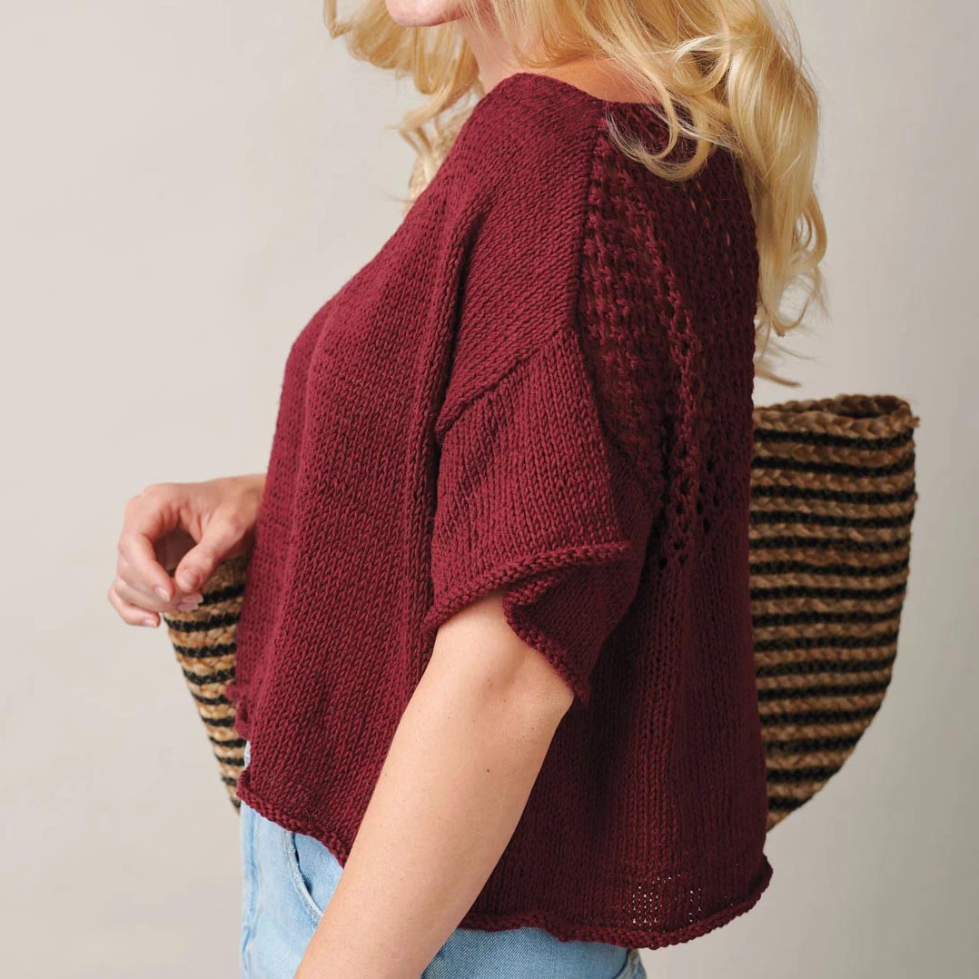 Boxy T-shirt Knitting Pattern PDF