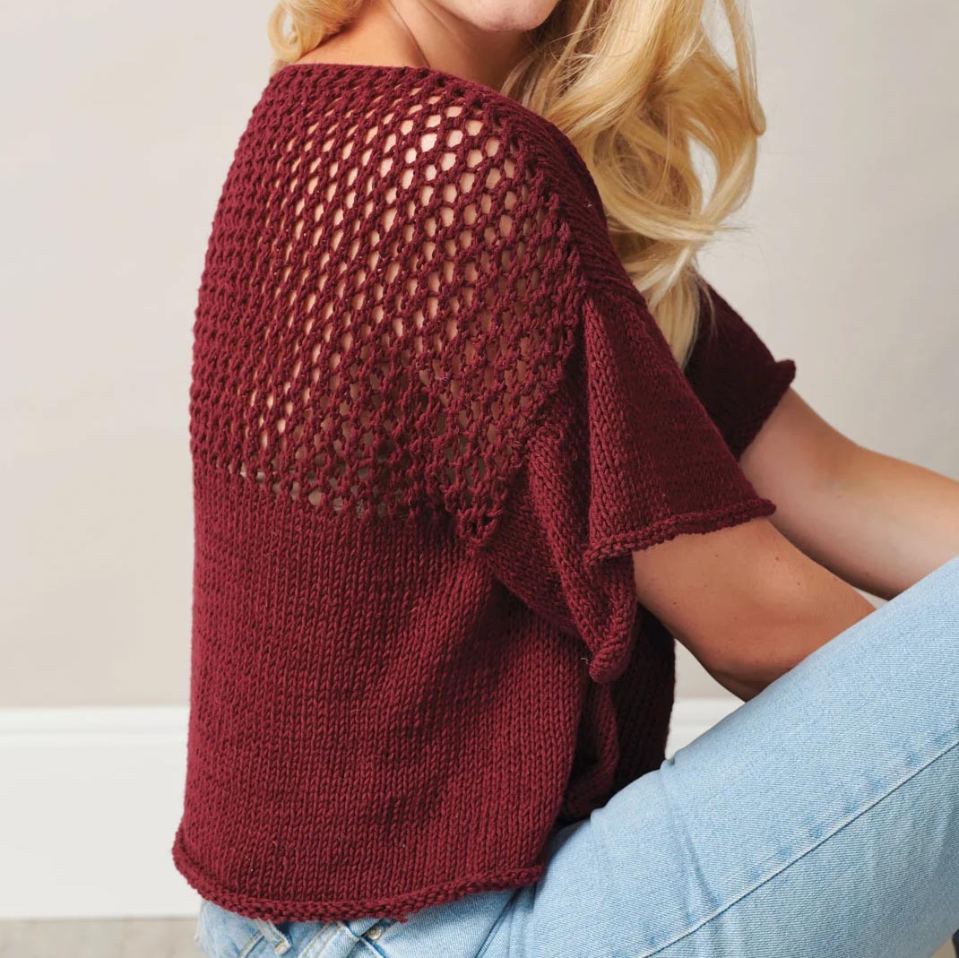 Boxy T-shirt Knitting Pattern PDF
