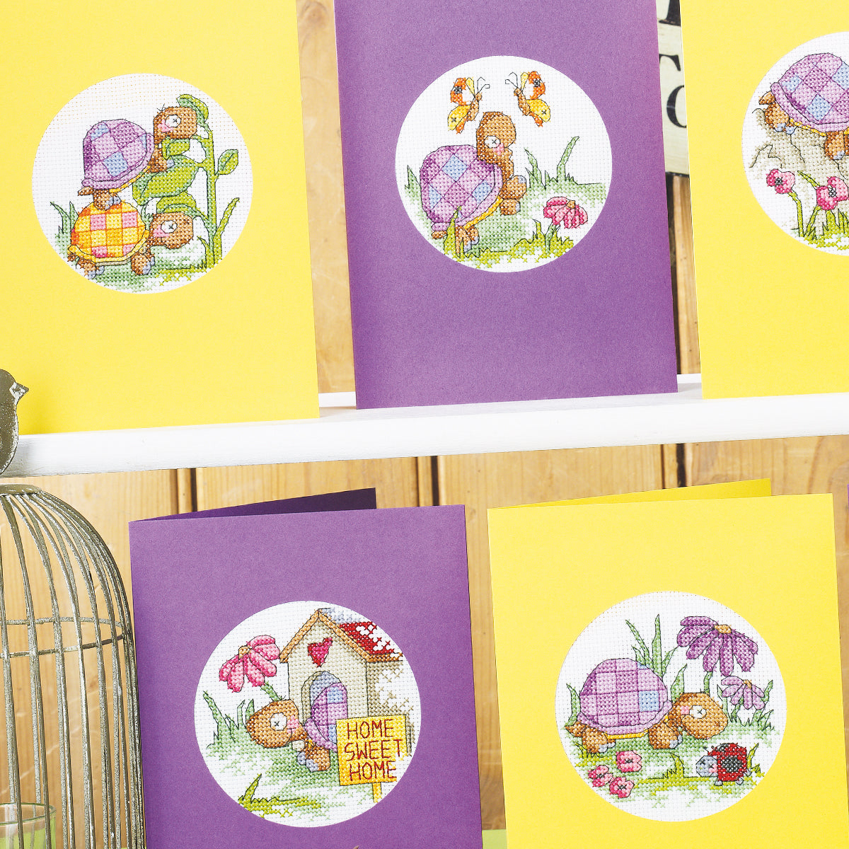 Cute Tortoise Cards Cross Stitch PDF Patterns