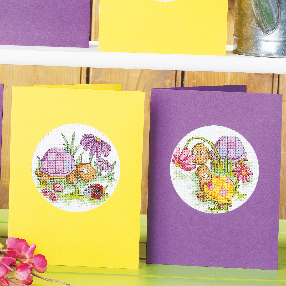 Cute Tortoise Cards Cross Stitch PDF Patterns