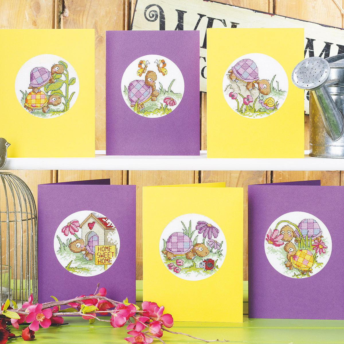 Cute Tortoise Cards Cross Stitch PDF Patterns