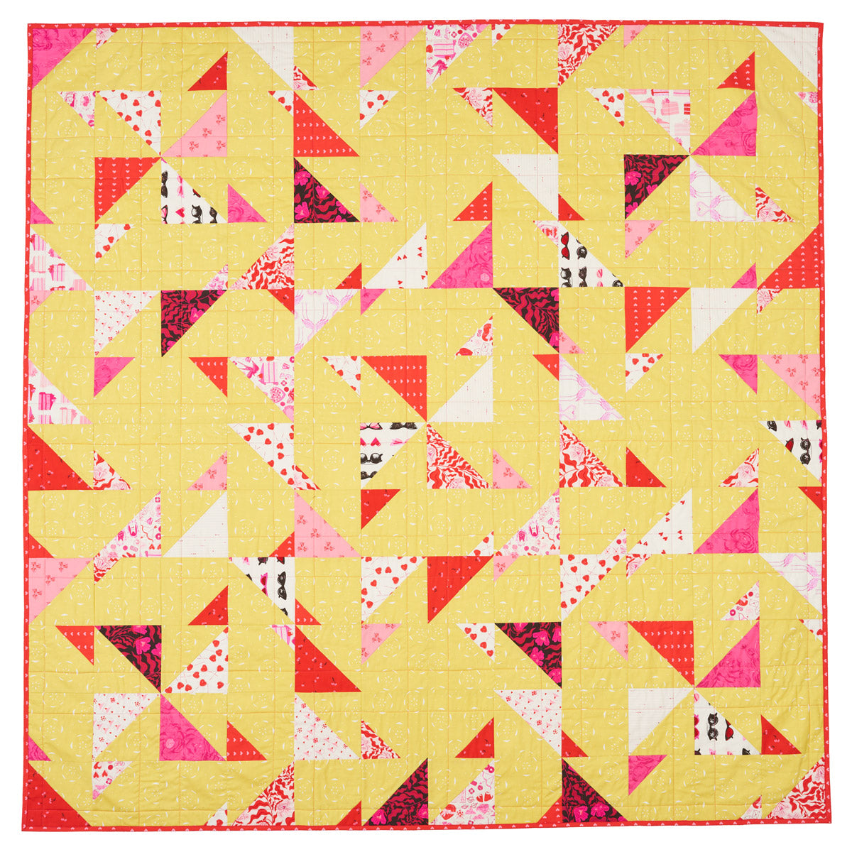 Triangle Quilt and Cushion Sewing Pattern PDF