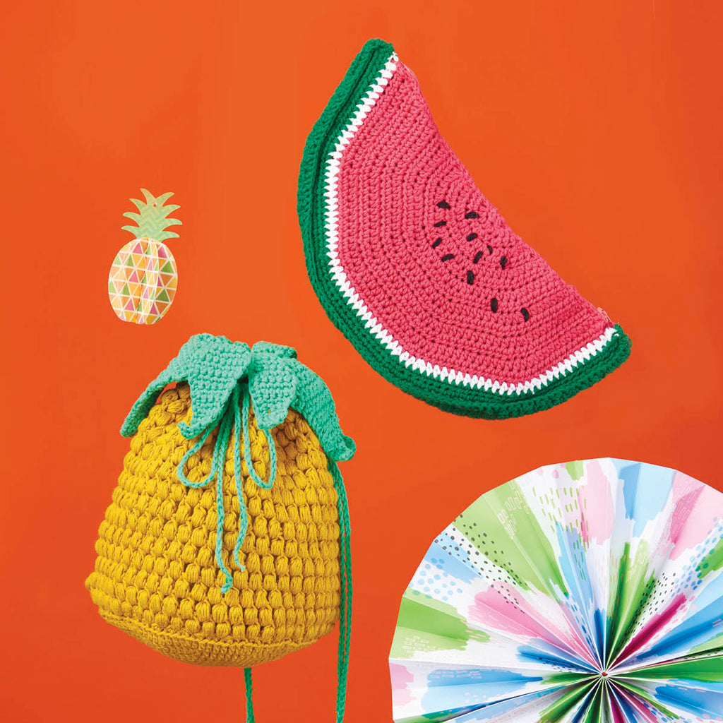 Tropical Fruit Bags Crochet Pattern PDF