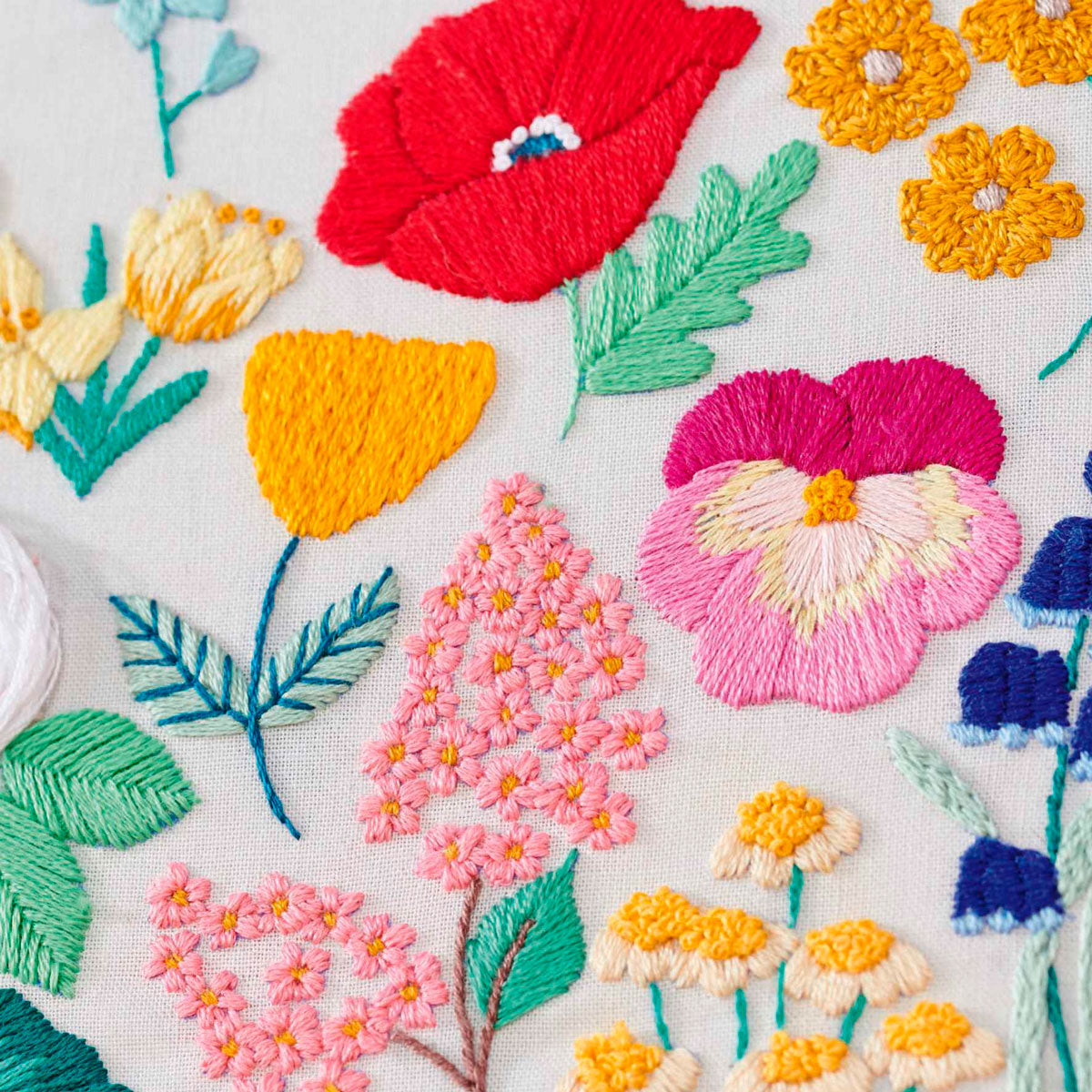 embroidered flowers
