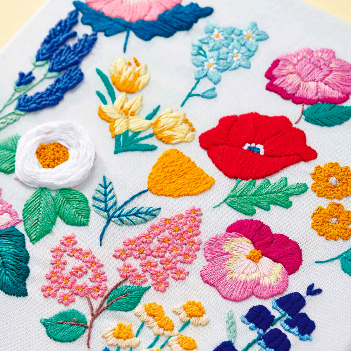 embroidered flowers