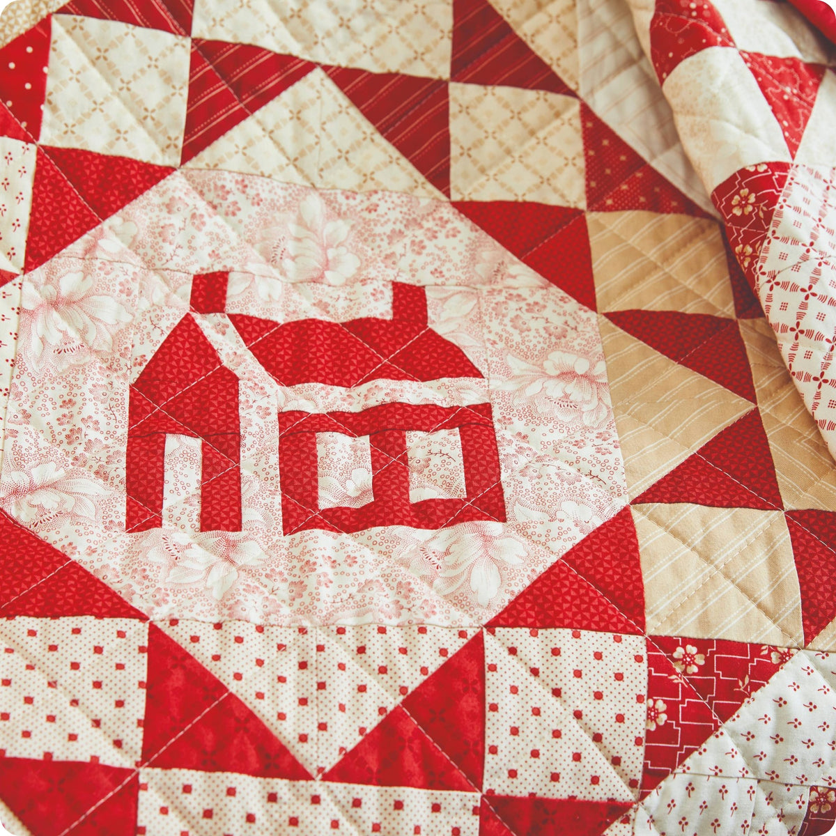 Red Village Farmhouse Quilt Pattern PDF