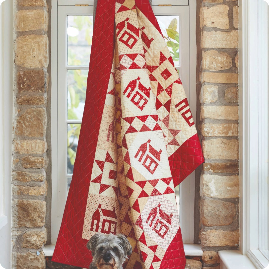 Red Village Farmhouse Quilt Pattern PDF