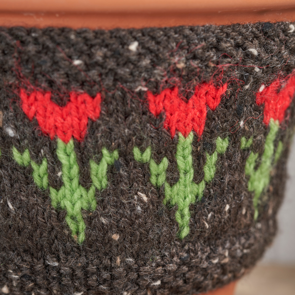 Plant Pot Cover Knitting Pattern PDF