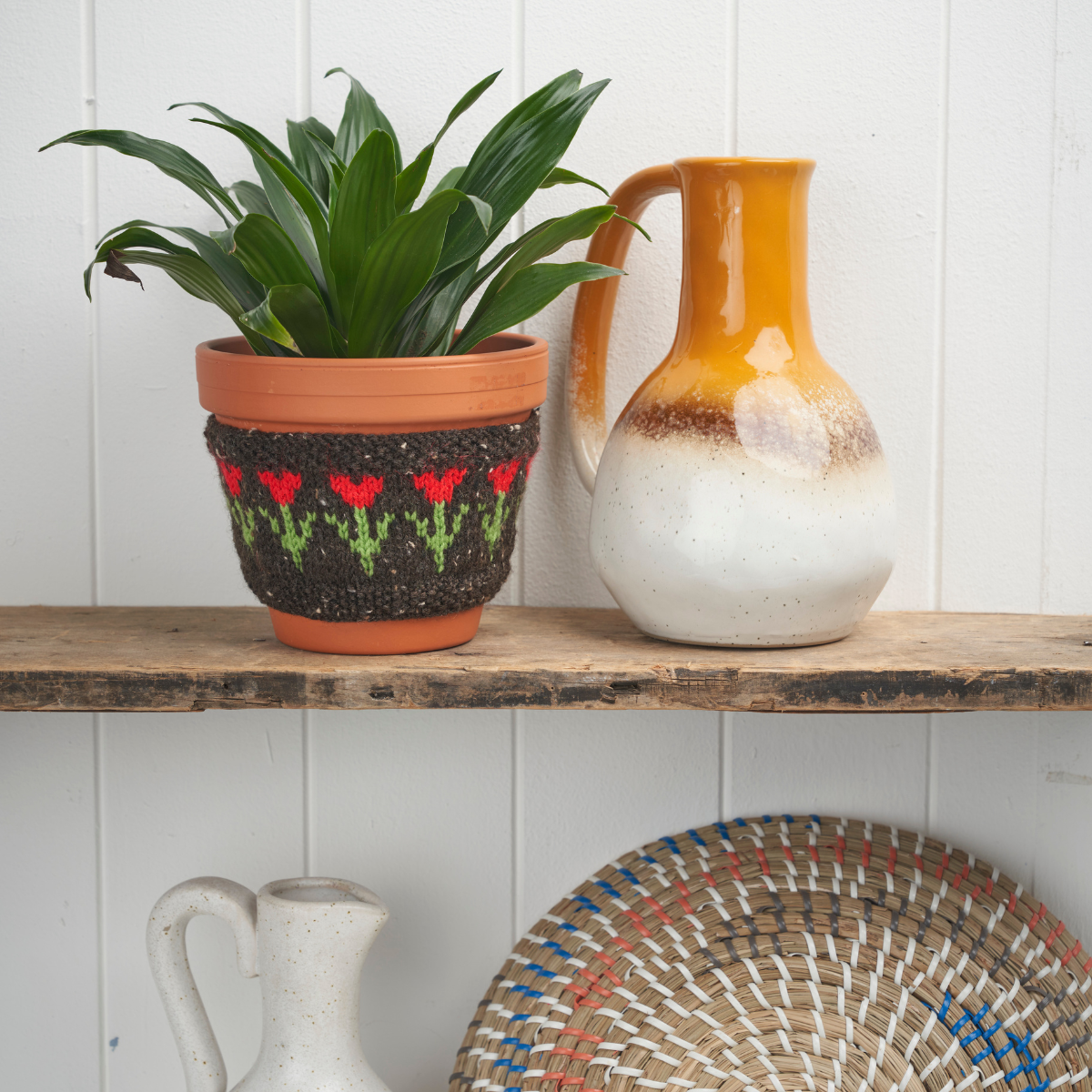 Plant Pot Cover Knitting Pattern PDF